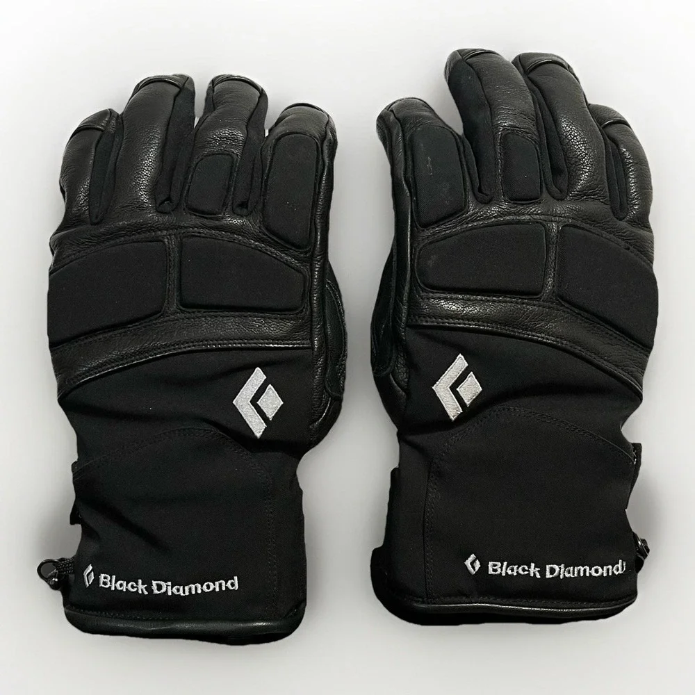 BLACK DIAMOND Gloves Women's SMALL Black Goat Skin Leather GORE-TEX Motorcycle